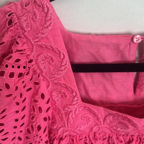 RHODE Mika eyelet blouse pink XS - Picture 6 of 14